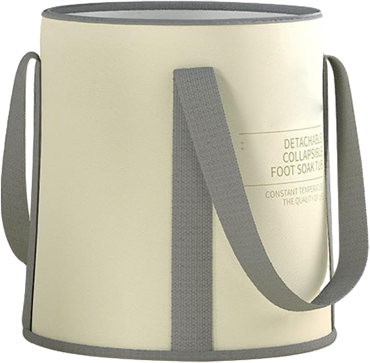 Voet Bademmer - Voetenbad Kom - Voet Ontspanning - Opvouwbaar en Draagbaar - 23.7L x 23.1B x 13.7H cm - Beige