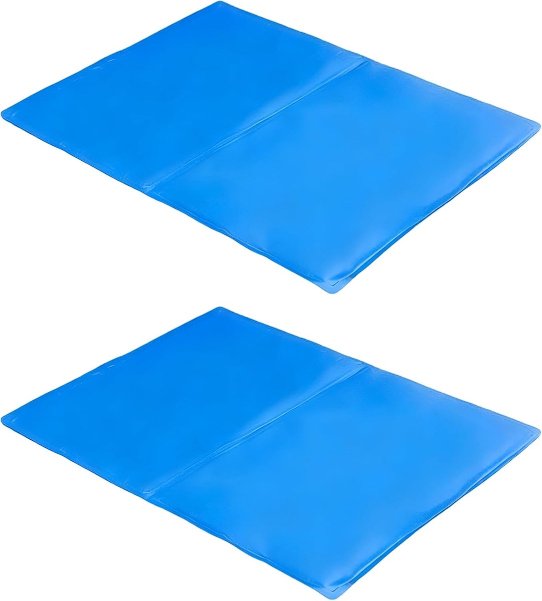 Koelmat Huisdieren - Hondenmat Gel - Koel Blijven - IJskristal Vulling - 2 Stuks 40x30cm - Blauw