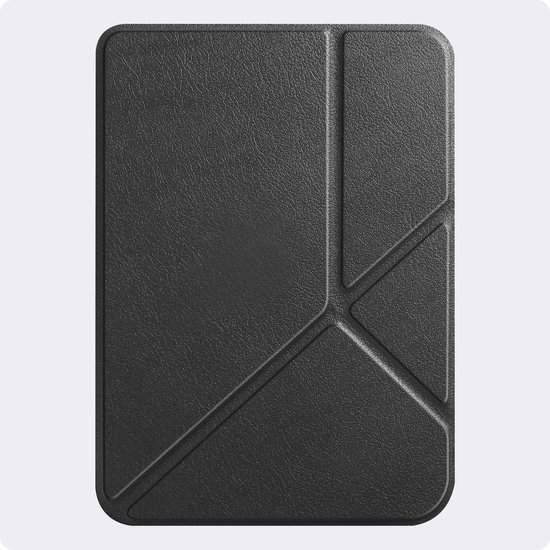 Hoes Geschikt voor Kobo Clara 2E - Luxe E-reader Trifold Case - Bescherm Hoesje Book Cover - Zwart — afbeelding 4