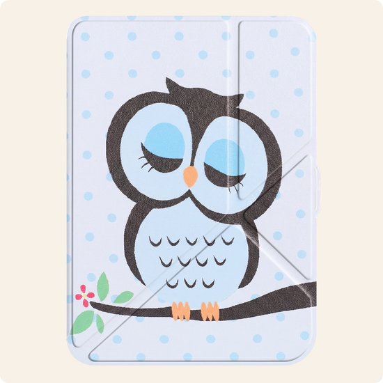 Hoesje Geschikt voor Kobo Clara HD Hoes Book Case Trifold - Hoes Geschikt voor Kobo Clara HD Hoesje Book Cover - Uil van Hoesje  — afbeelding 4
