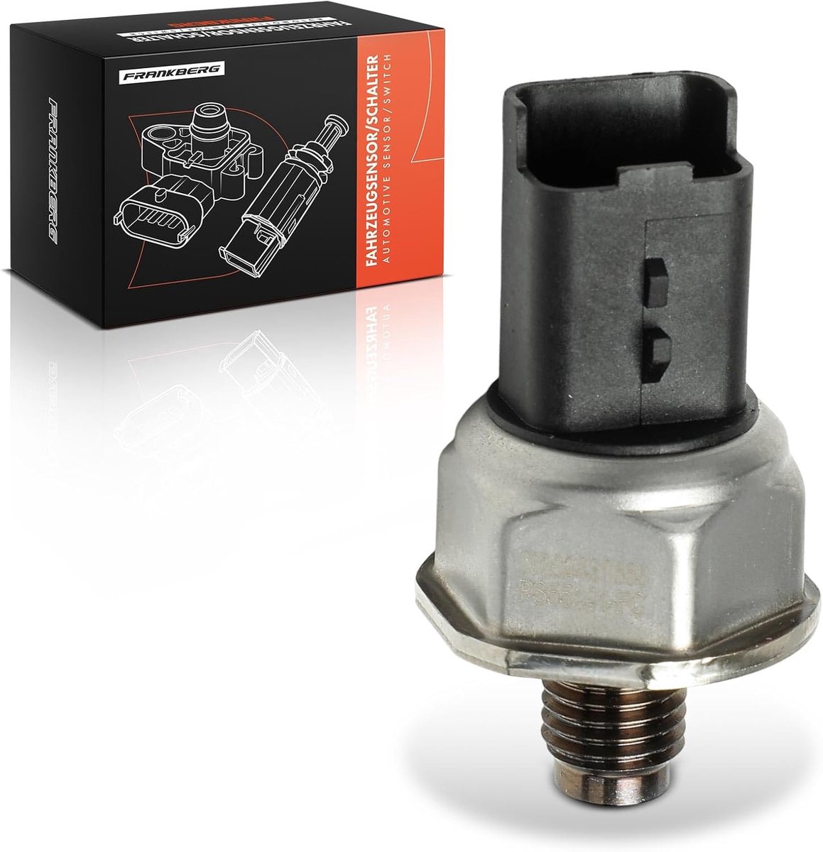 Druksensor - Luchtdruksensor - Motorprestaties - Directe Vervanging - 8x8x8 cm - Zwart