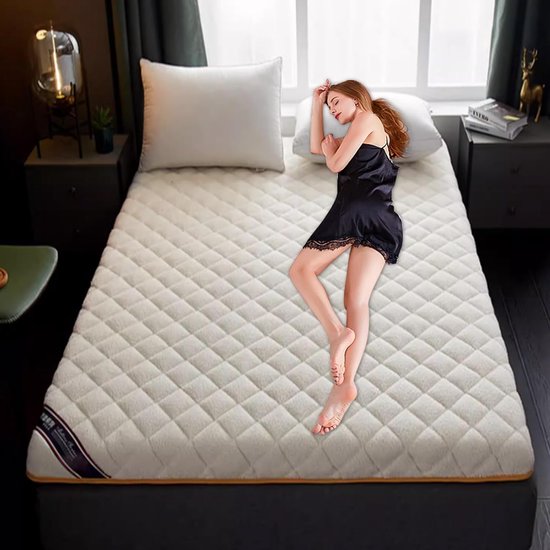 Japanse Vloermatras - Draagbare Futon - Ruimtebesparend Slapen - Ergonomisch Ontwerp - 120x190x6cm - Oranje — afbeelding 4