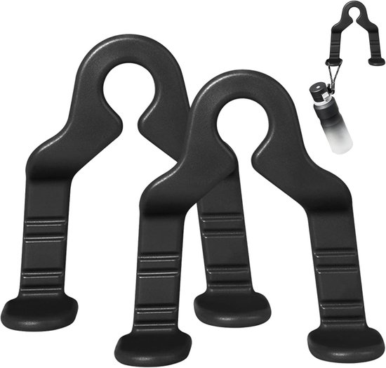 Autohaken Hoofdsteun - Opberg Houder - Auto Organiseren - Solide ABS Materiaal - 2 Stuks - Zwart