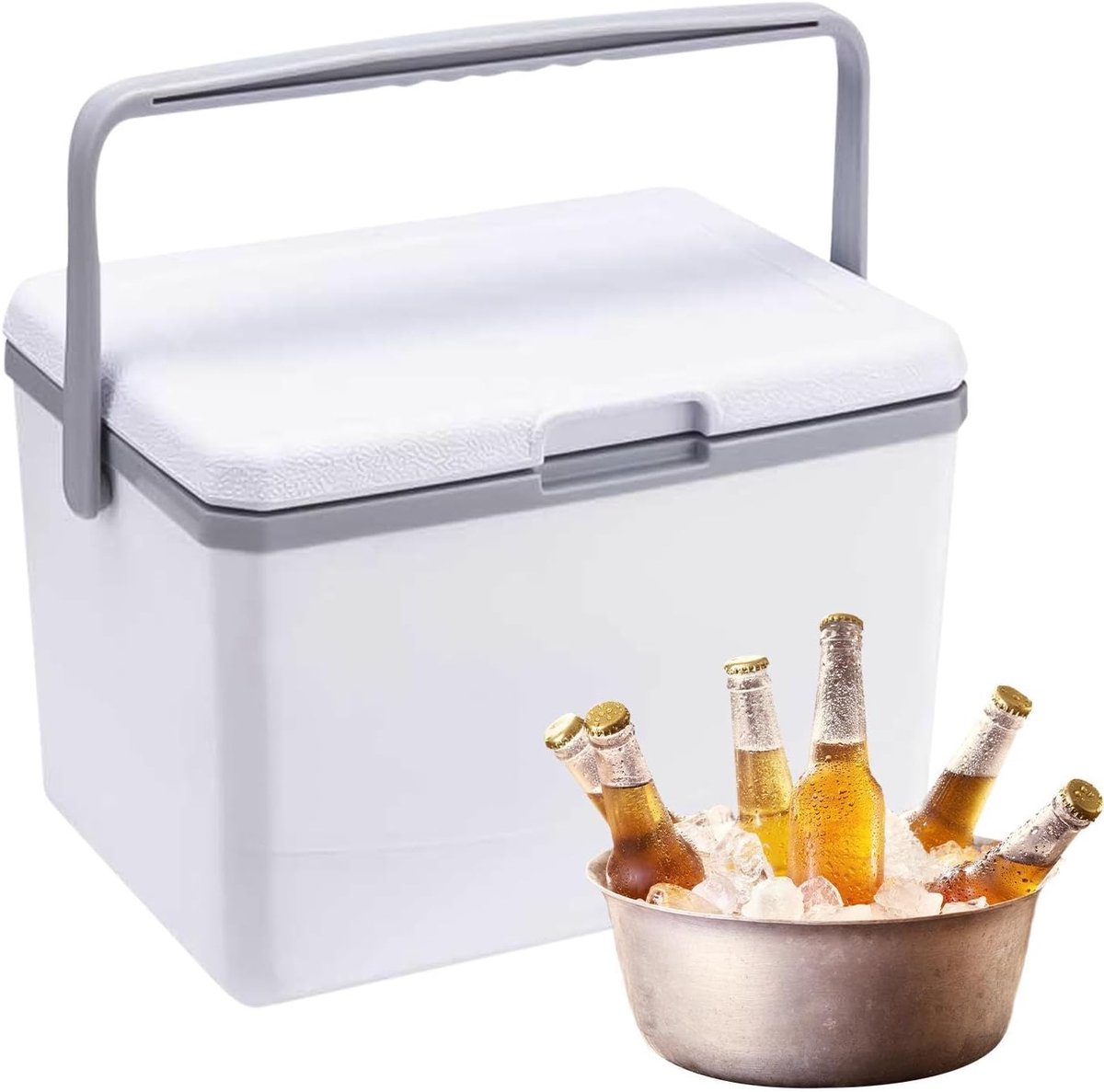 Koelbox - Draagbare koeler - Outdoor avonturen - Verbeterde koelefficiëntie - 5 liter - Wit