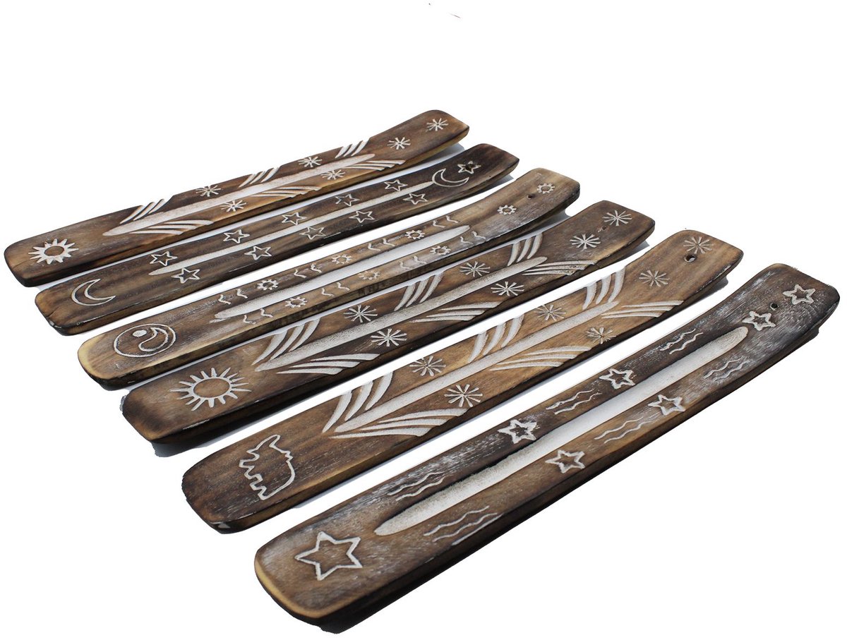 White Washed Incense Holder - Simple