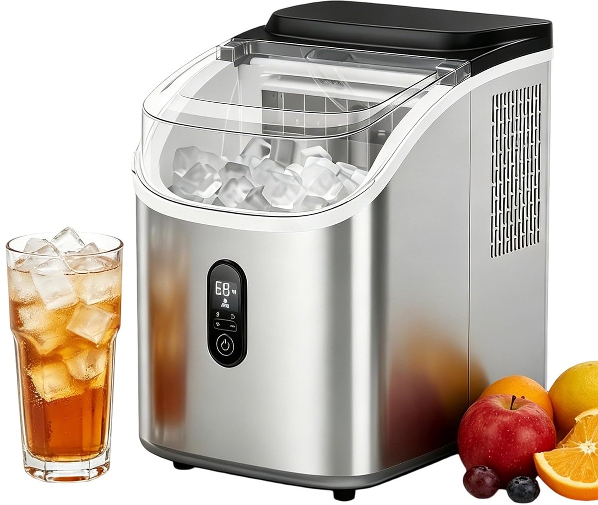IJsblokjesmachine - IJsmaker - Snelle IJsproductie - Zelfreinigend Systeem - 20 kg per dag - Zilver