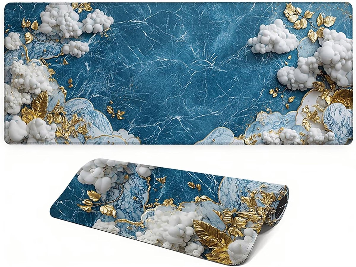 Bureau-onderlegger - Bureaumat - Productief Werken - Vloeistofafstotend Oppervlak - 120 x 60 cm - Blauw