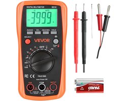 VEVOR Digitale Multimeter, 4000-Count TRMS DC/AC Voltmeter Stroomtester, Auto-Ranging Multimeter voor Stroomspanningsweerstand Capacitantie Temperatuurdioden Continuiteit Werkcyclusmetingen
