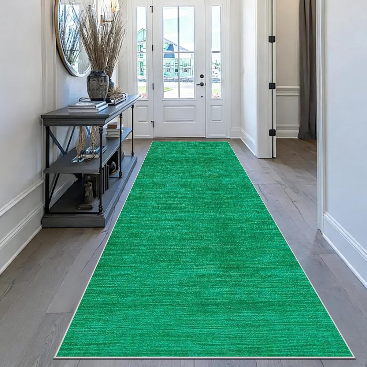 Vloerkleed Loper - Hal Tapijt - Voorkomt Vuil - Machine Wasbaar - 60 x 500 cm - Grijs Zwar