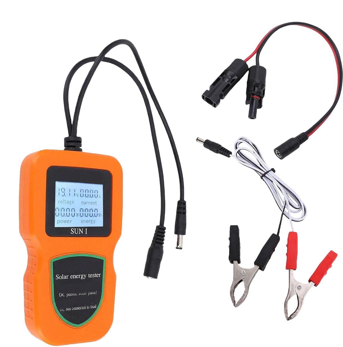 Zonne Energiemeter - PV Tester - Energie Bewaken - Real-time Metingen - 500W - Oranje