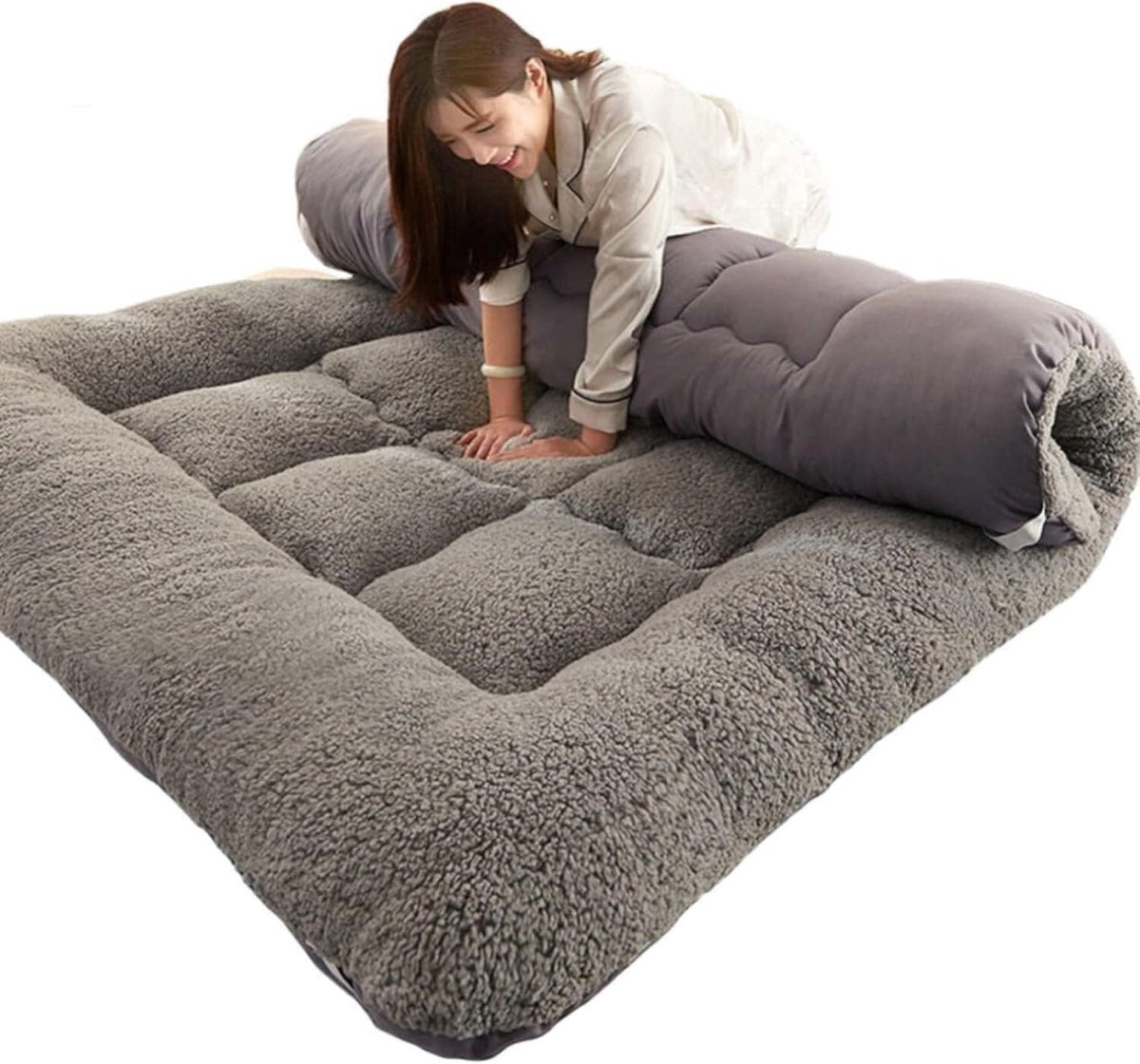 Japanse futon matras - Opvouwbare slaapmat - Ruimtebesparend slapen - Dubbel antislip ontwerp - 90 x 200 cm - Niet gespecificeerd