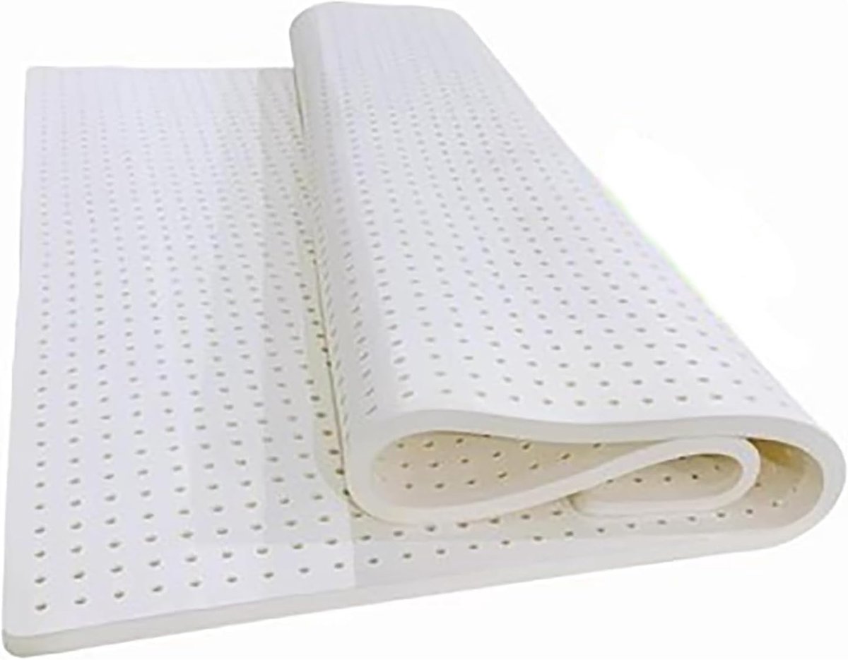 Matrastopper - Natuurlijk latex - Comfortabele slaap - 7 zones ondersteuning - 60x130 cm - Wit