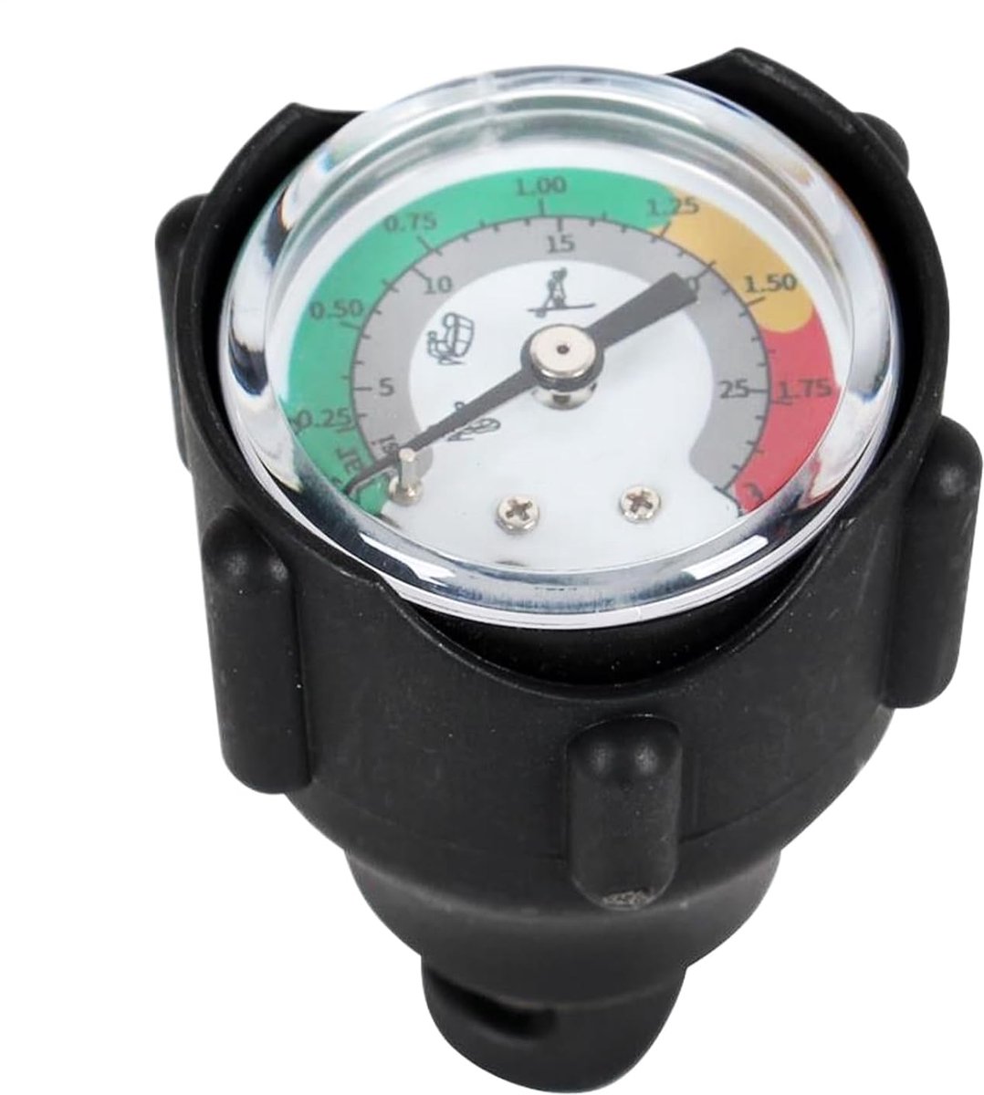 Kajak manometer - Luchtmeter barometer - Watersport controle - Roestvrij staal - Tot 30 PSI - Zilver