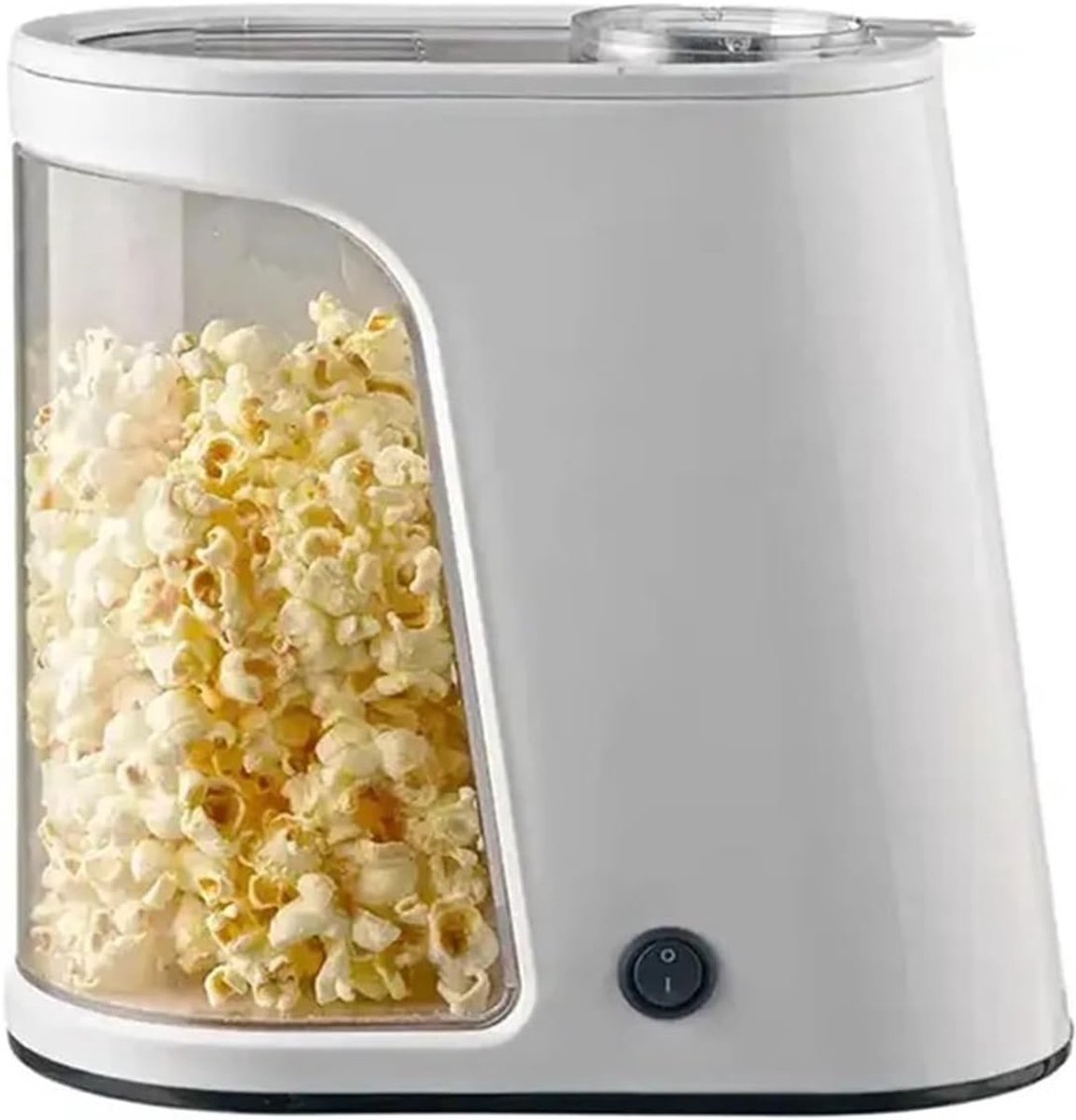 Popcornmaker Elektrisch - Mini Popcorn Machine - Snacks Maken - Hete Lucht Technologie - 60g Capaciteit - Wit