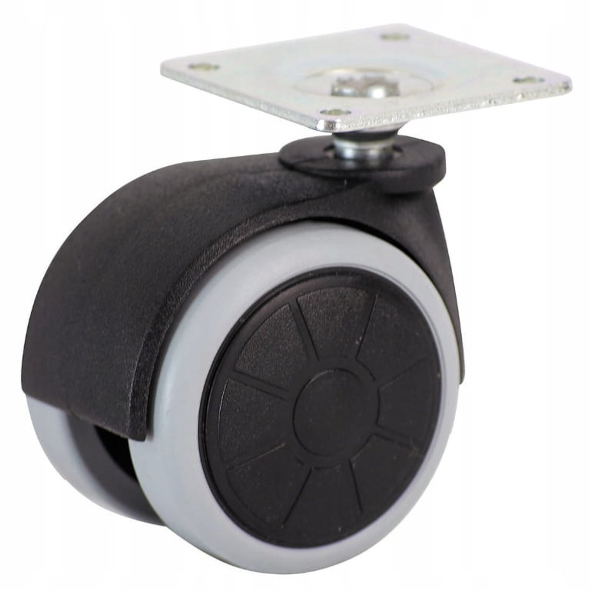 Rader Serie - Meubelwiel met Plaat - 50 mm - 50 kg - Zonder Rem
