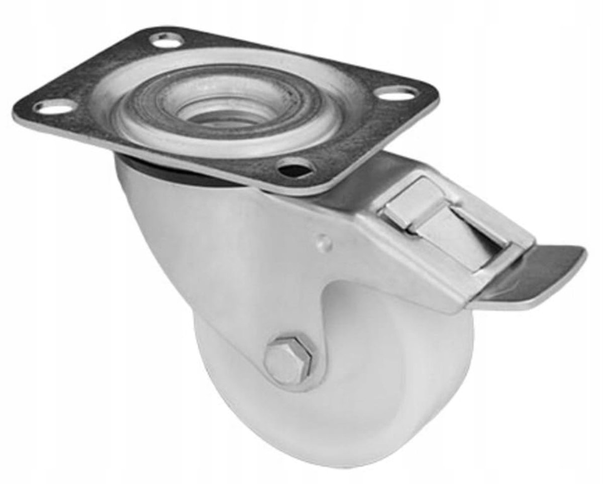 Rader - Zwenkwiel Met Rem - Plastic - 100 mm - Draagvermogen 70 kg