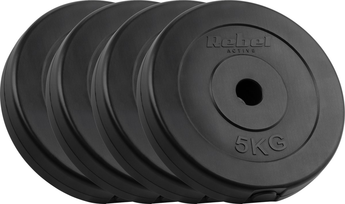 Rebel Active RB-2116 - Bitumineuze Gewichten Set - 20kg - 31mm Gat