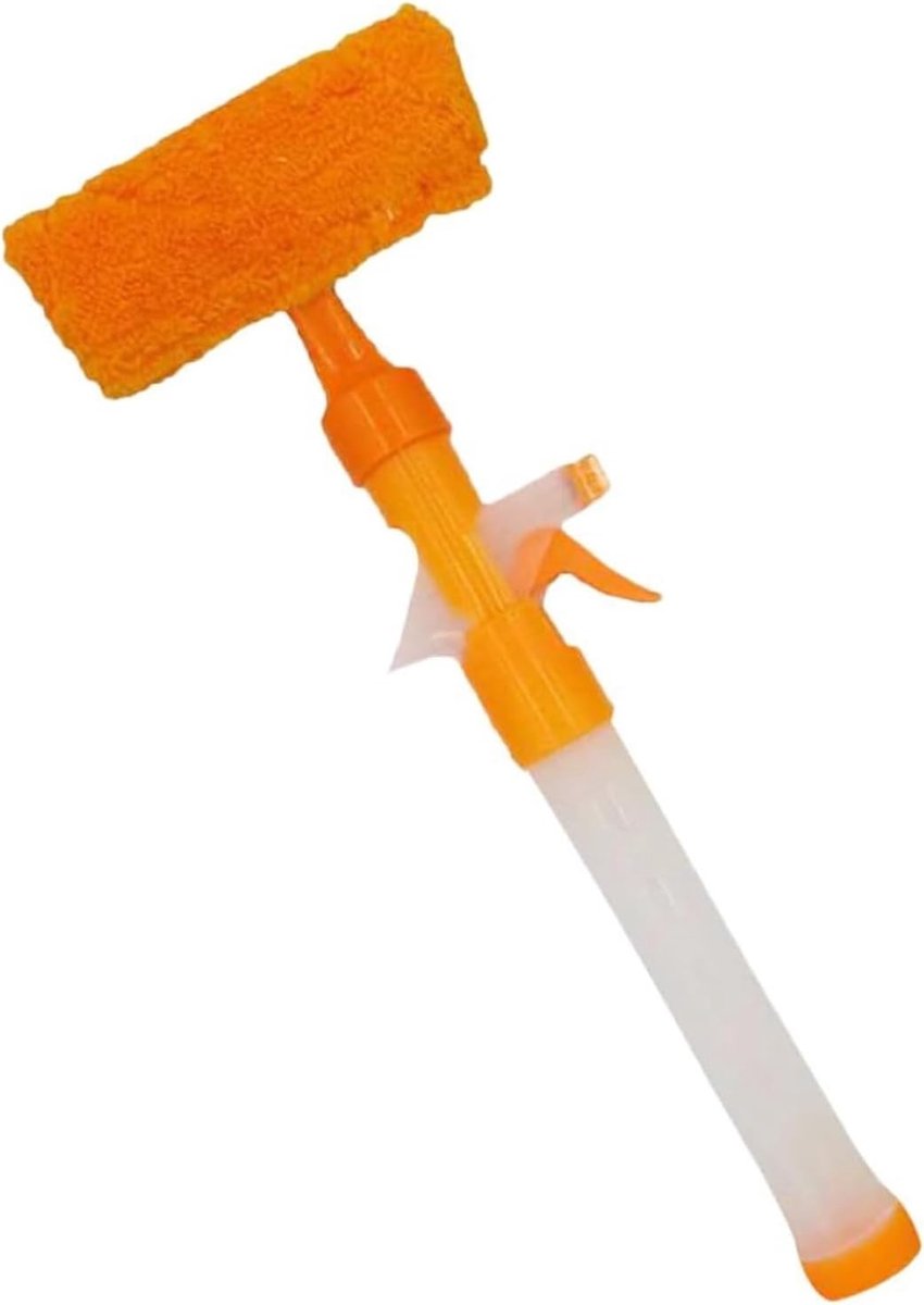 Raamwisser Schraper - Multifunctioneel Reiniger - Ramen Wassen - 3-in-1 Functionaliteit - 41.5 cm Lengte - Oranje