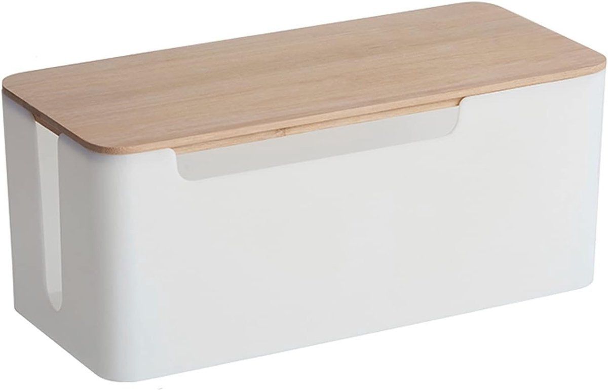 Kabel Organizer - Kabeldoos Opbergbox - Kabel Management - Grote Capaciteit - Large - Wit