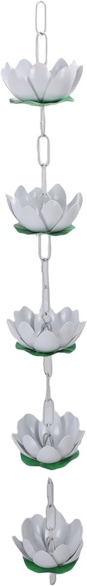 Regenketting - Watergeleider - Daken Afwateren - Stabiele Aluminium Constructie - 110 cm - Wit