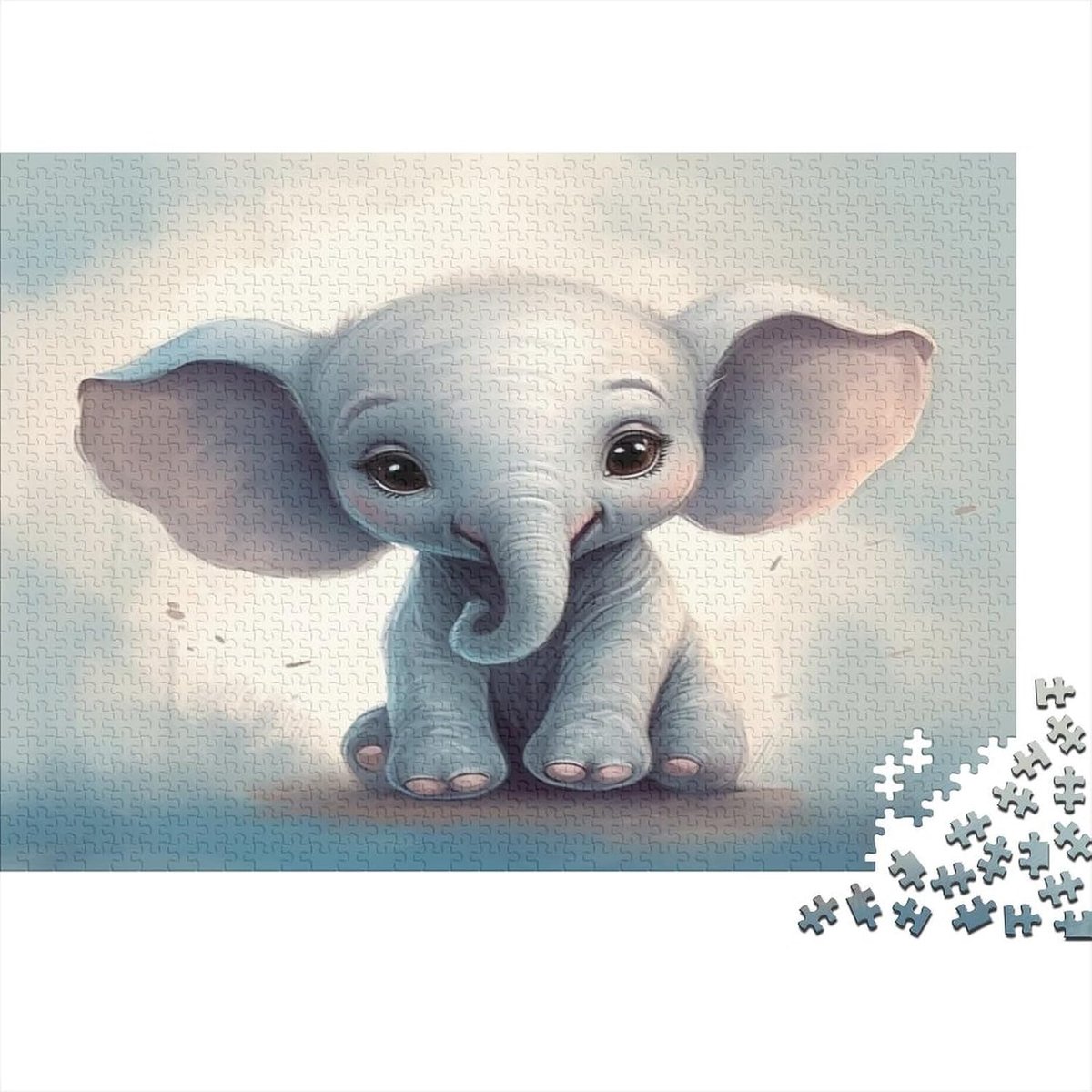 Legpuzzel Olifant - Puzzel Volwassenen - Ontspanning Thuis - Hoge Resolutie Print - 75 x 50 cm - Style-16
