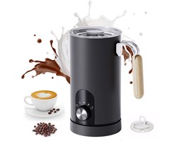 SHANNA 5-in-1 Automatische Elektrische Melkopschuimer - Warm & Koud 5 Standen - Stille Melkschuimmaker - Met 350ml Schaal - PFAS Vrij - Voor Thuis Koffie
