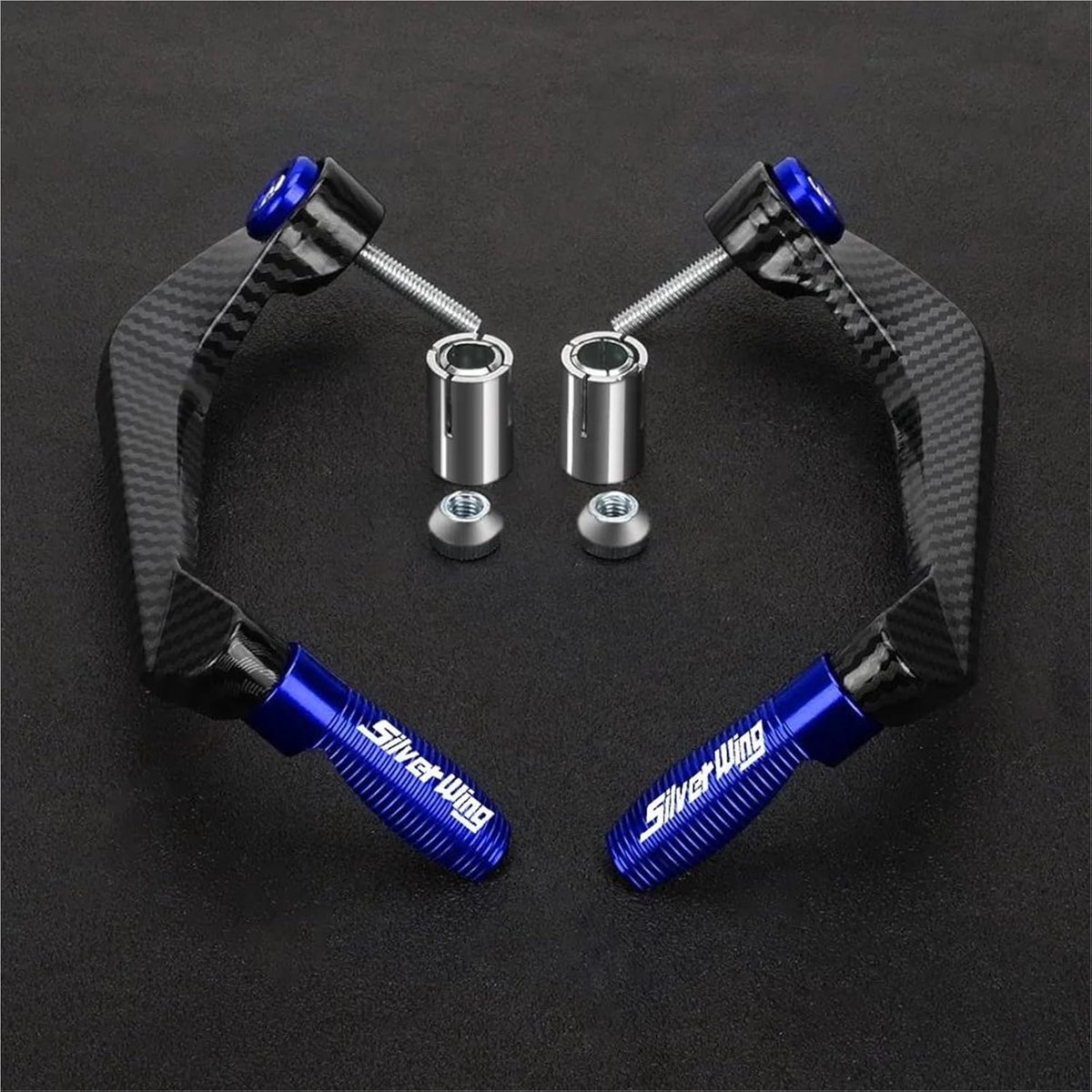 Motorfiets Stuur Grips - Handkappen Hendels - Bescherming Motor - CNC Aluminiumlegering - 22mm - Blauw