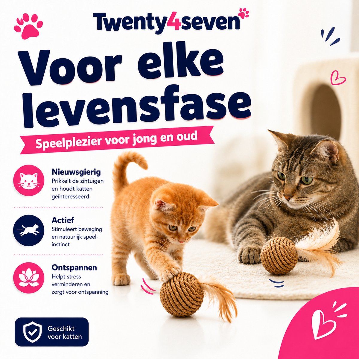 BronStore Twenty4seven Kattenspeelgoed Catnip Ballen thumbnail 2