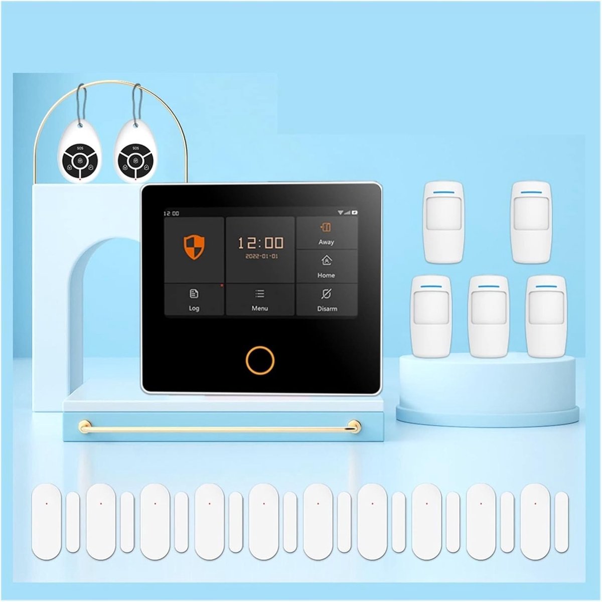 4G Home Beveiligingssysteem - Alarm Systeem Slimme Beveiliging - Huis Beveiligen - Ingebouwde Sirene 115dB - 43 Inch Touchscreen - Wit