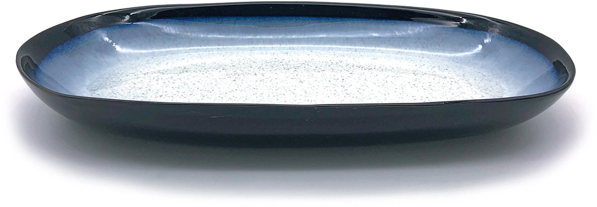 Lavandoux - Serveerbord - Reactief Glazuur - 36 x 21 cm - Blauw