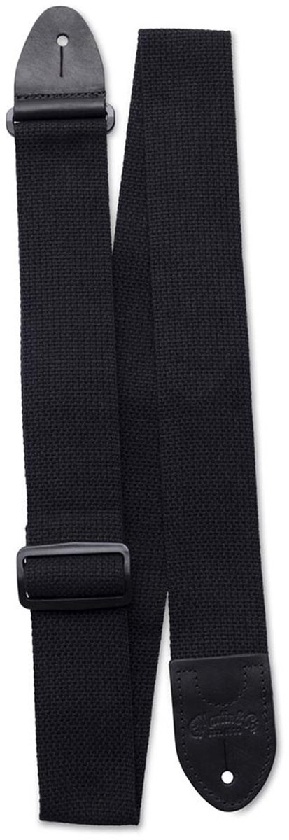 Martin 18A0104 Geweven Gitaarband met Plectrumhouder Zwart