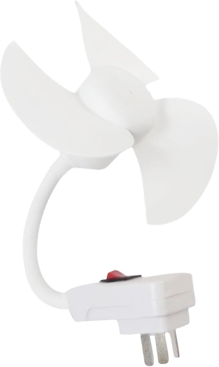 Stekker Ventilator - Wand Ventilator - Persoonlijke Koeling - Stil Ontwerp - 14x14x8 cm - Wit