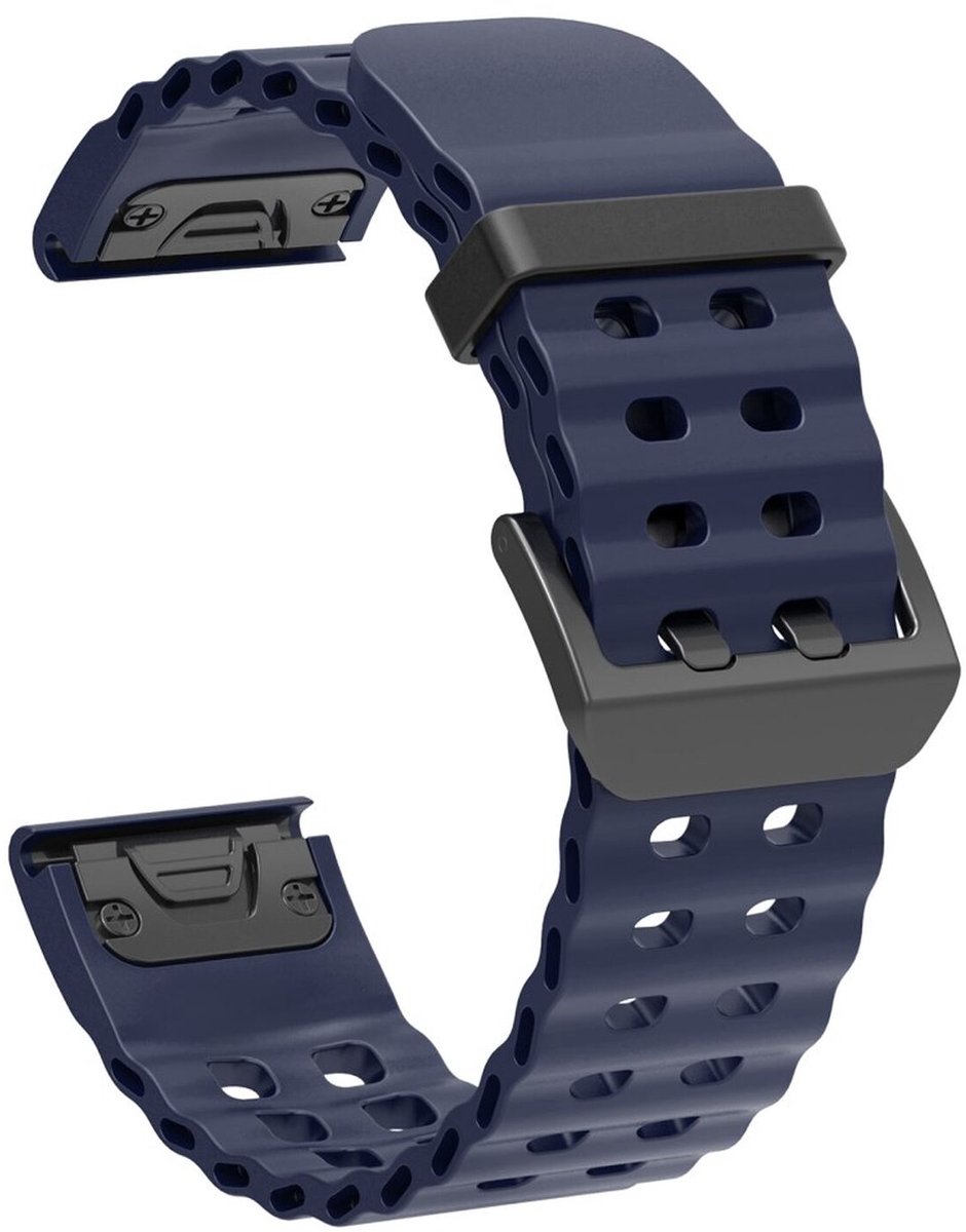 Universeel Garmin Quickfit 26MM Bandje met Gesp Silliconen Blauw