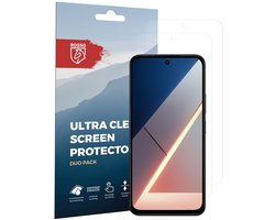 Rosso Screen Protector Geschikt voor Xiaomi Poco M7 | Ultra Clear Duo Pack | TPU Folie | Case Friendly Beschermfolie | 2 Stuks