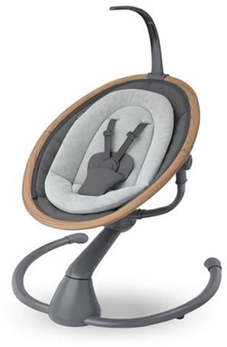 Elektrische babyswing 0-6 maanden 9 kg 360° draaibaar 12 melodieën automatische bewegingsdetectie 5 snelheden 2 standen Essential Graphite