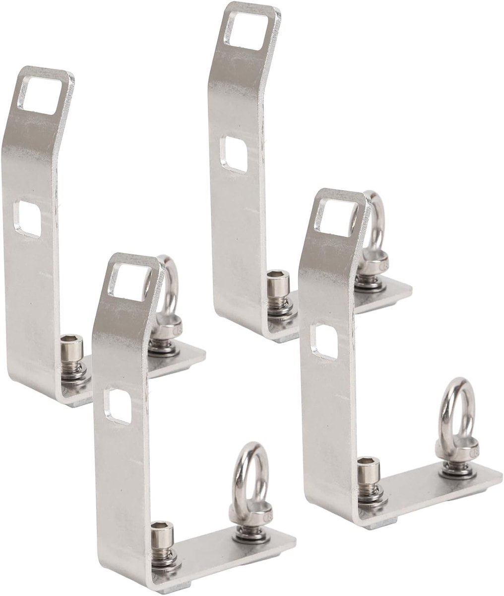 4-delige set van roestvrijstalen laadstoppers voor dakdragers, ideaal voor ladders, hout, ski's en kajaks