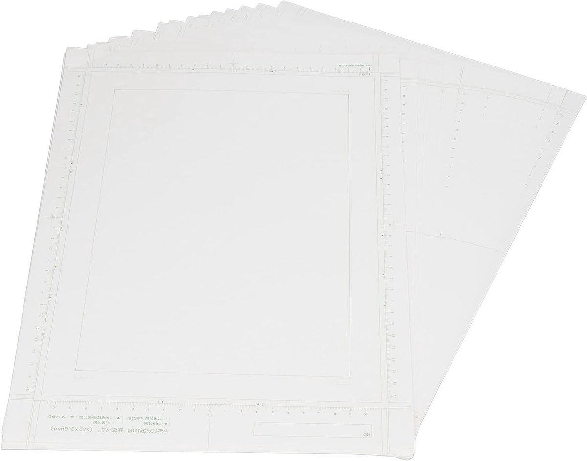 30 Vellen B4 Manga Papier, Schetspapier voor Kunstwerken, Geel Strip Papier, 120G Draagbaar Animatiepapier met Schaal voor Tekeningen en Illustraties