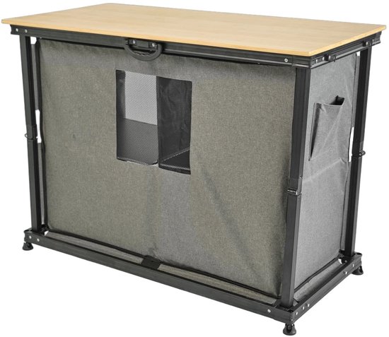 Happy Rhino - Kookkast Pindos DLX - Antraciet - Campingkast - 113 x 53 x 83 cm — afbeelding 4