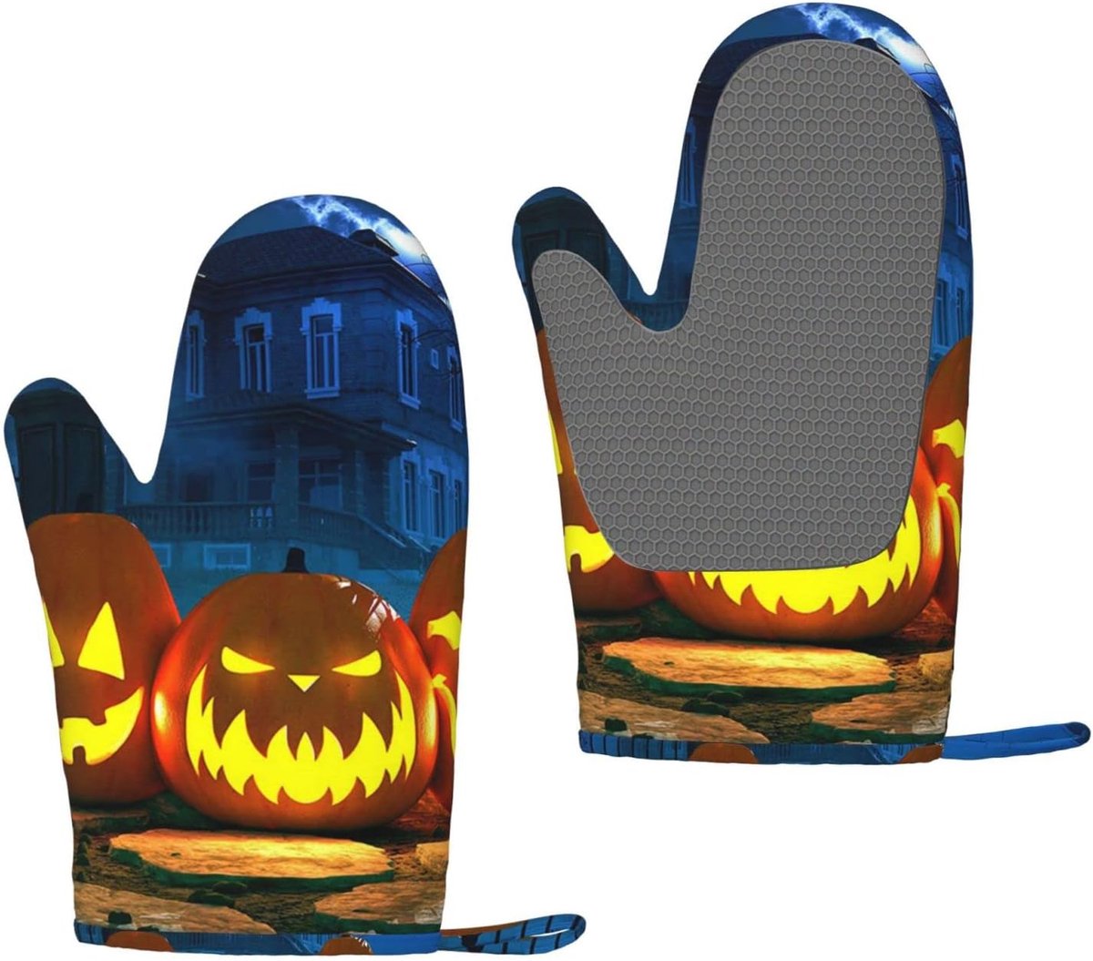 Halloween Pompoen Ovenwanten - Keuken Handschoenen Bakken - Beschermen Tegen Hitte - Dubbe