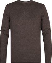 Petrol Industries Trui Heren - Regular Fit - Fijngebreide Trui Mannen - Ronde Hals - 50% Katoen, 50% Acryl - Pullover - Bruin - Maat L