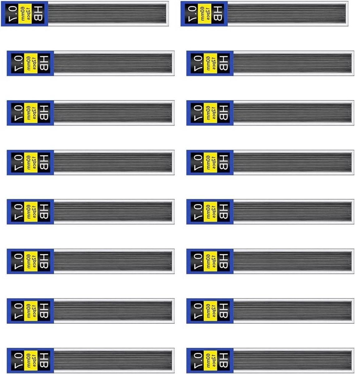 HB 0.7 mm Mechanische Potlood Navullingen - 192 Stuks Shatterproof, Perfect voor Schrijven en Tekenen