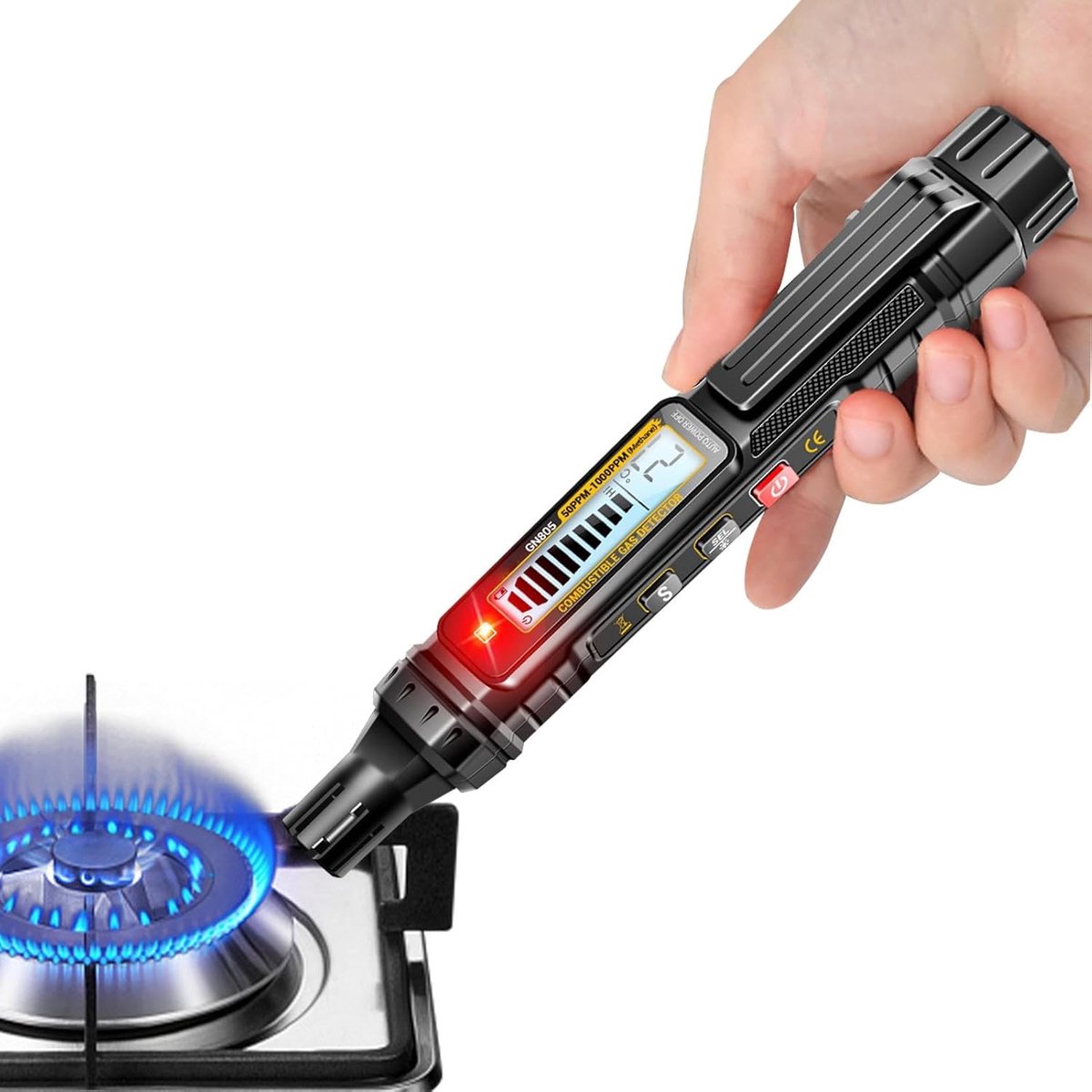 Lucht Detector - Lek Detector - Veilig Thuis - Snelle Alarmfunctie - 40x40x40 mm - Zwart