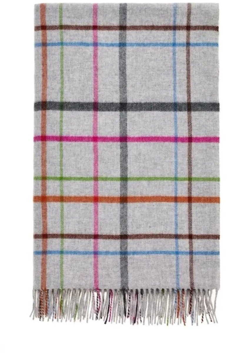 Plaid Ruiten Grijs - Shetland Lamswol - 140x185 - Bronte by Moon Scotland