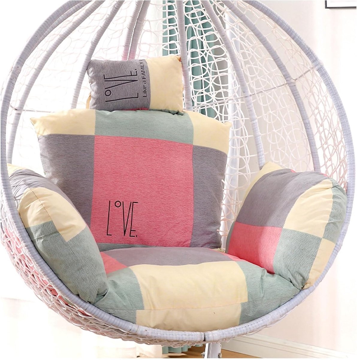 Schommelstoel Kussen - Hangstoel Kussen - Buiten Ontspannen - Waterdicht Polyester - Verdikt Ontwerp - Beige