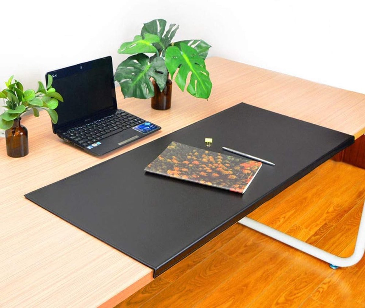Bureau Onderlegger - Schrijftafelmat - Bureau Beschermen - Waterdicht en Krasbestendig - 100x50 cm - Zwart