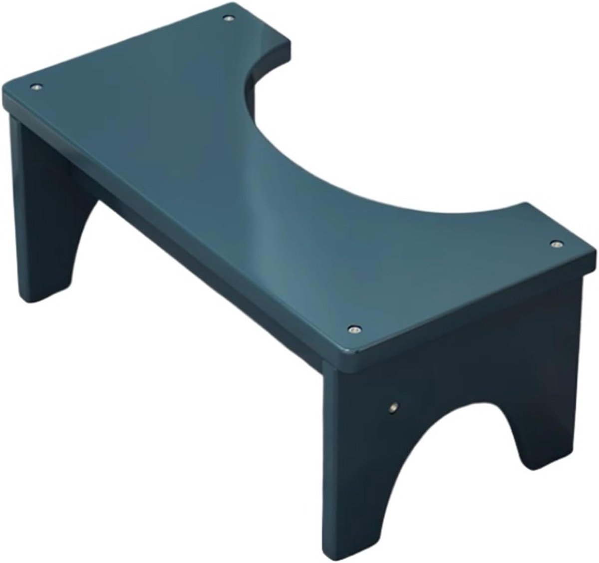 Badkamer poepkruk - Voetensteun kruk - Comfortabele stoelgang - Antislip houten ontwerp - 40 x 20 x 17 cm - Blauw