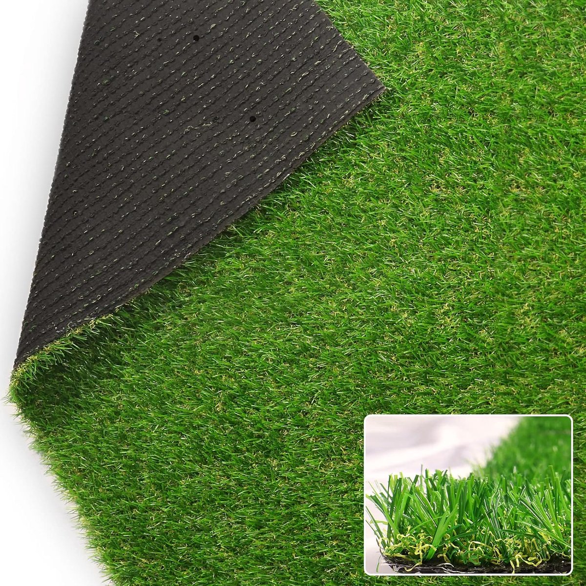 Kunstgras Tapijt - Nep Gazon - Binnen en Buiten - Realistisch Uiterlijk - 15 x 244 m - Groen