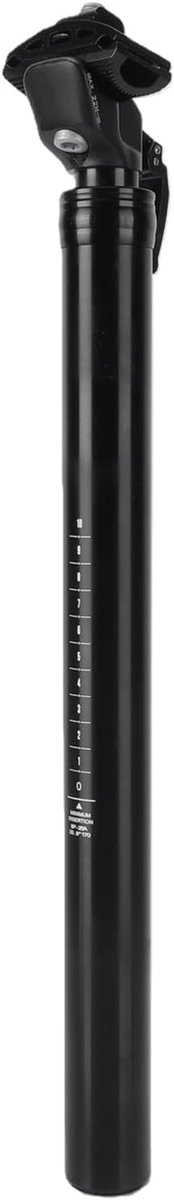 Vouwfiets Zadelpen - Verende Pen - Comfortabel Fietsen - Handbediend Verstelbaar - 33.9 x 580 mm - Zwart