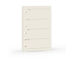 Dailygoods- Agenda A7 Ongepland - 100gsm Papier - 45 Vellen/90 Pagina's - Geschikt voor Filofax - Creatief Schrijven - Schilderen en Tekeningen - Notitieboek