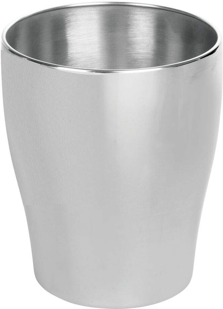 Ronde metalen prullenbak voor badkamer, keuken en thuiswerkplek - klein en duurzaam